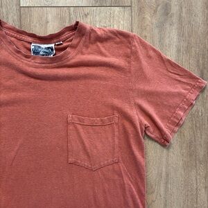 Jungmaven Organic Cotton/Hemp Pocket T-Shirt Unisex XS Sunset Orange